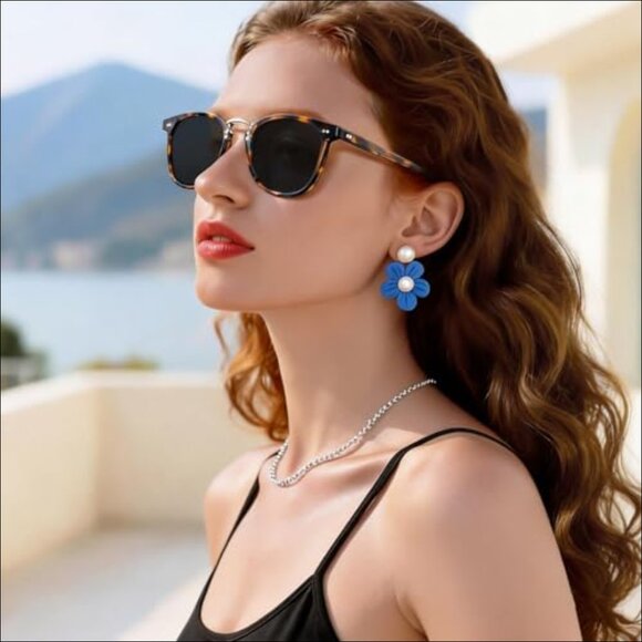 Round Acetate Polarized Sunglasses Retro Metal Bridge UV400 Protection